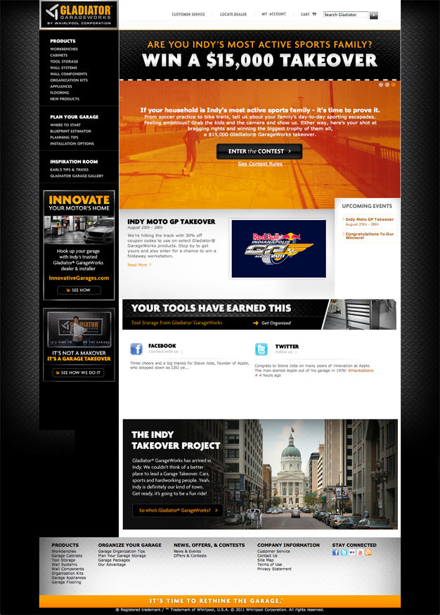 Gladiator GarageWorks Indy Takeover (Full Site)